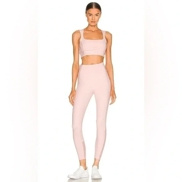 Le Ore - Andria Mesh-trimmed Recycled Stretch Sports Bra - Pink - Picture 2 of 15